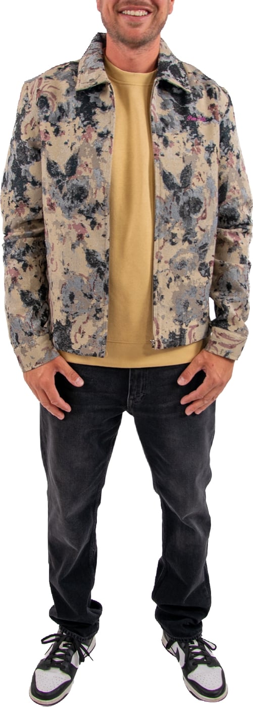 Pure Path Flower Zipped Overshirt