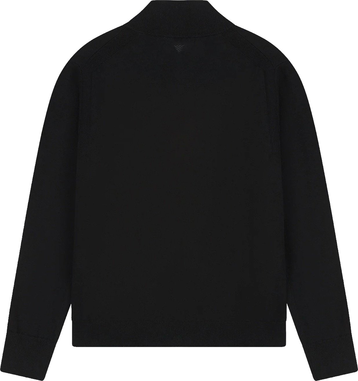 PURE PATH FLAT KNIT HIDDEN HALF-ZIP SWEATER BLACK 26030807