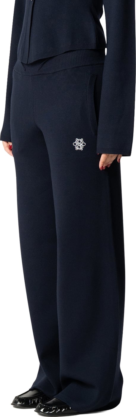 Chloe Knitted Pants | Navy/white