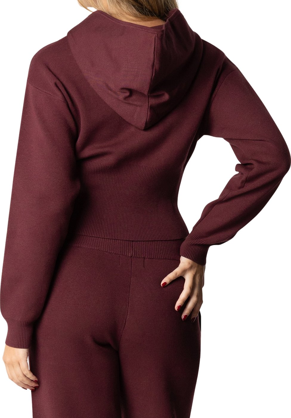 Chloe Zip Hoodie | Burgundy