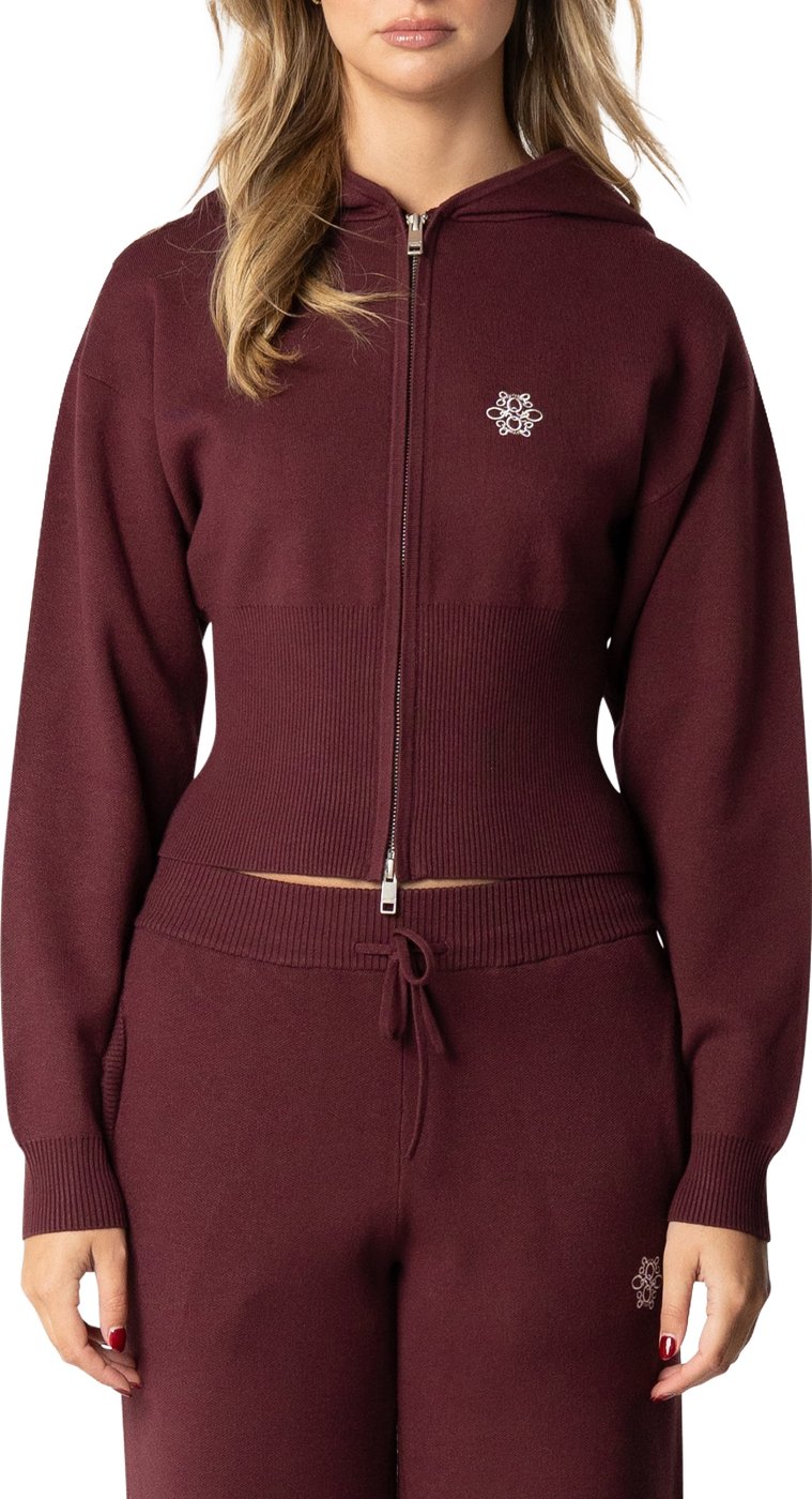 Chloe Zip Hoodie | Burgundy