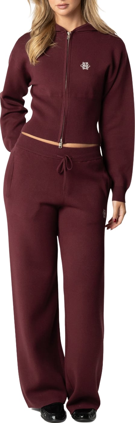 Chloe Zip Hoodie | Burgundy