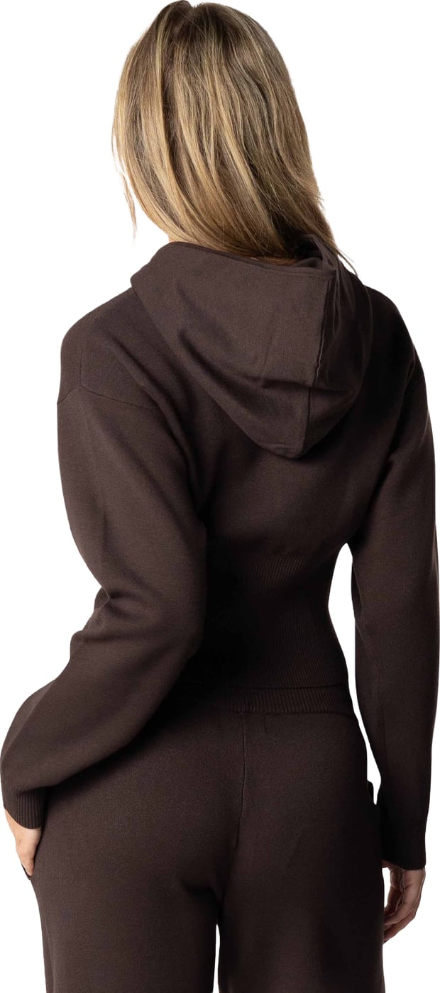 Chloe Zip Hoodie | Dark Brown