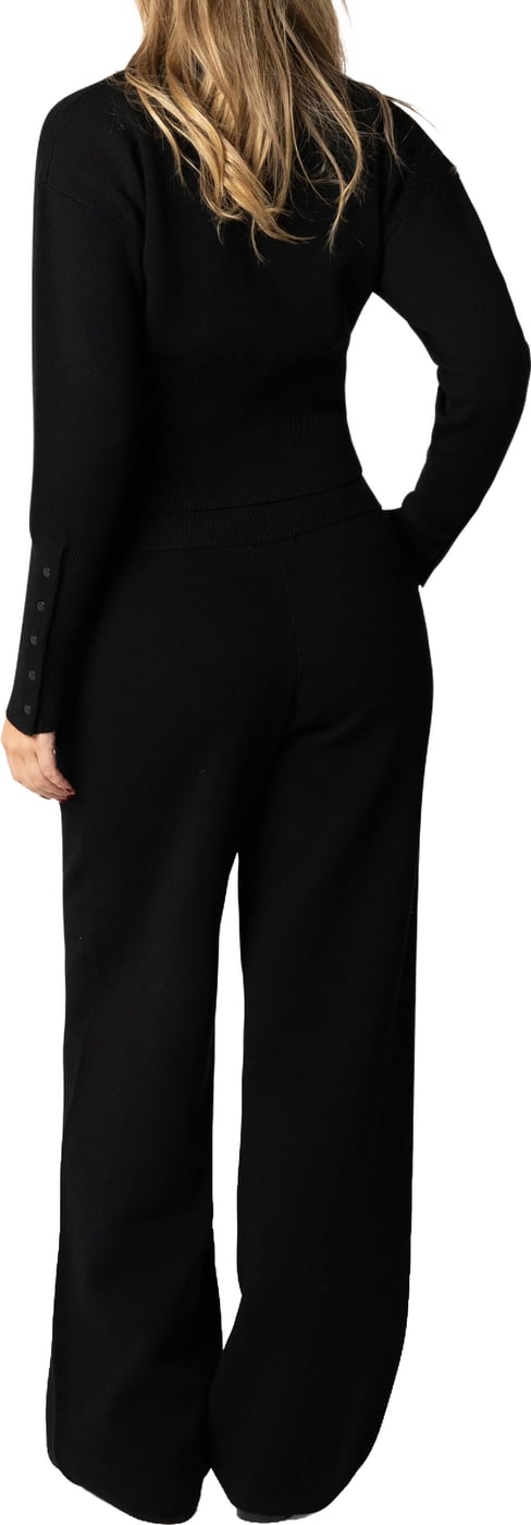 Chloe Knitted Cardigan | Black/white