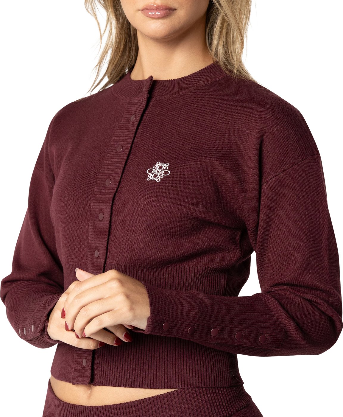 Chloe Knitted Cardigan | Burgundy
