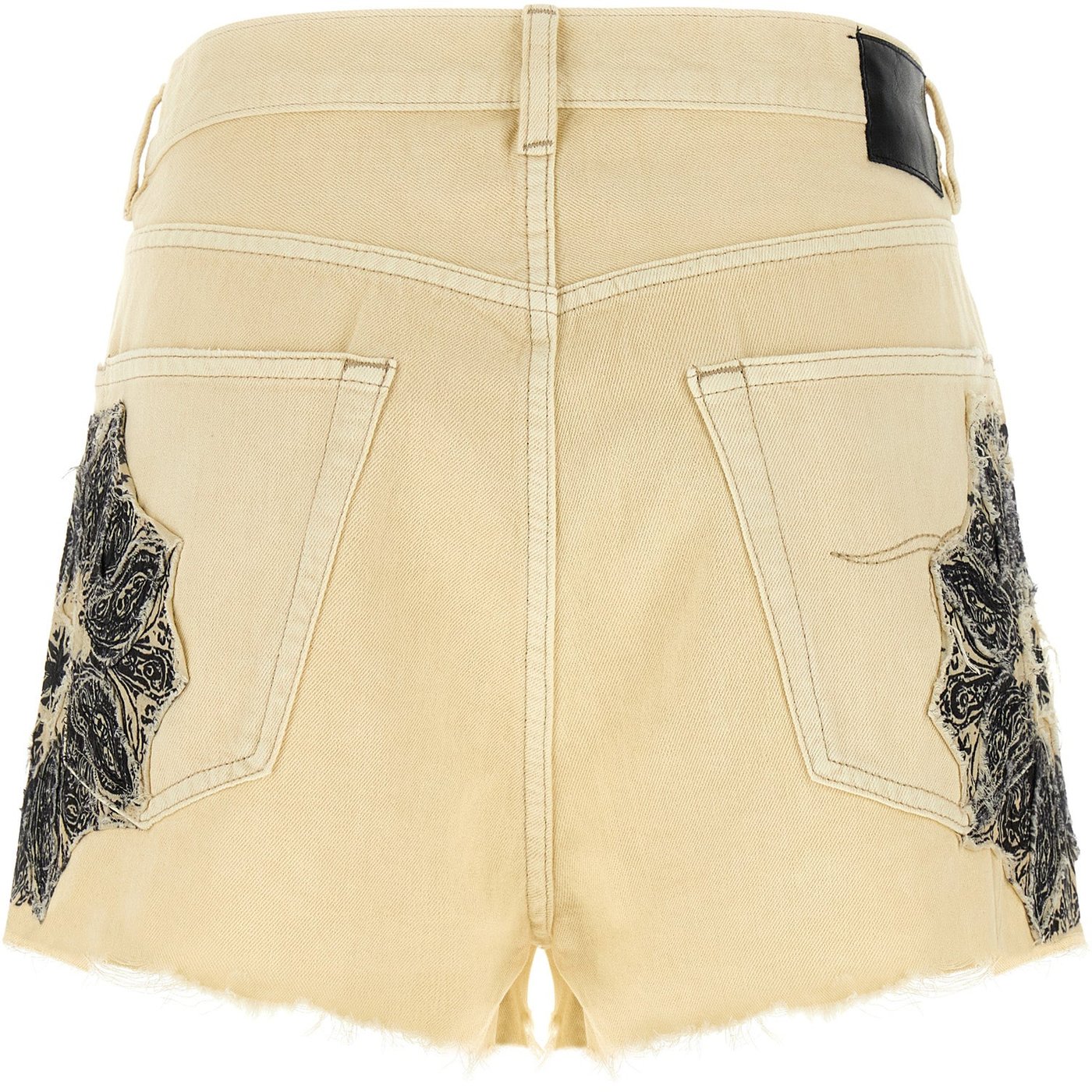 R13 Beige Cotton Bermuda Shorts