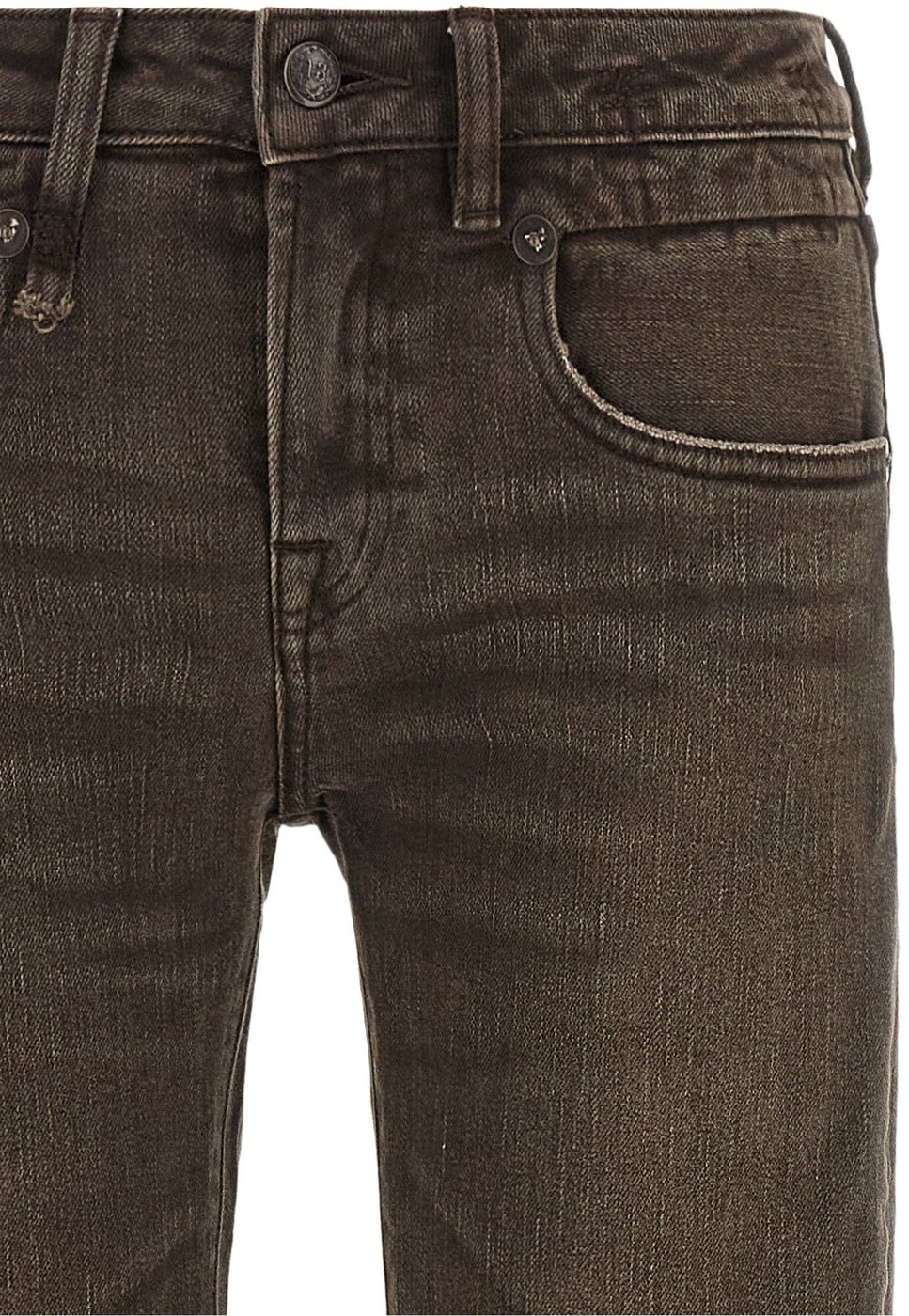 R13 Brown Cotton Flared Jeans