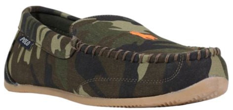 Ralph Lauren Green Textile Slippers