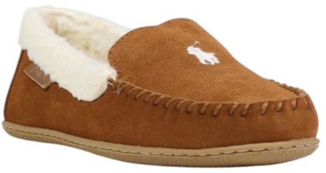 Ralph Lauren Brown Suede Leather Slippers