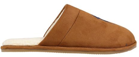 Ralph Lauren Brown Textile Slippers