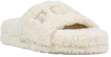 Ralph Lauren Cream Textile Slippers