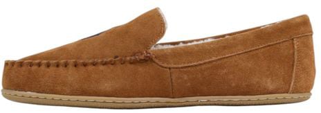 Ralph Lauren Brown Suede Leather Slippers