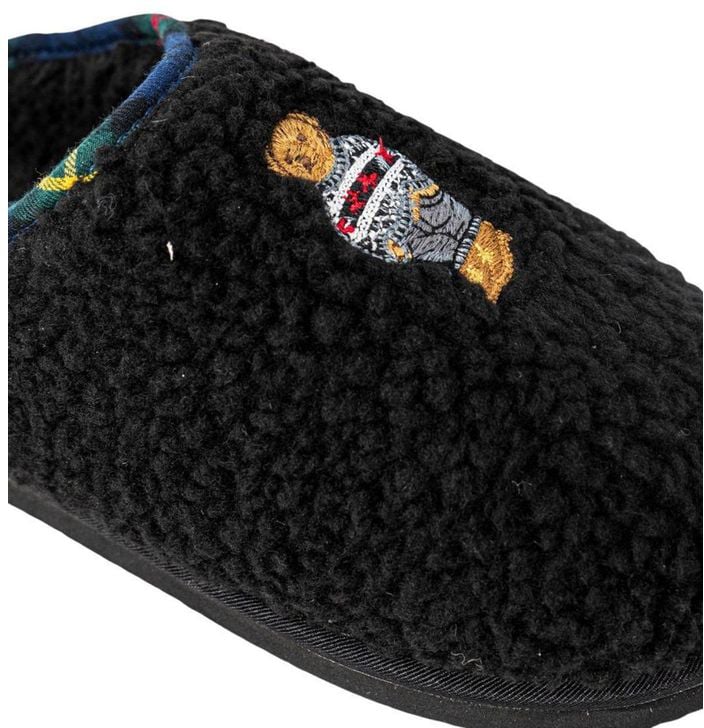 Ralph Lauren Black Cotton Slippers
