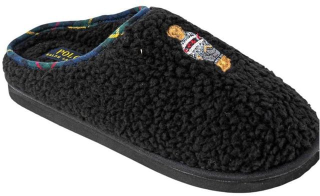 Ralph Lauren Black Cotton Slippers