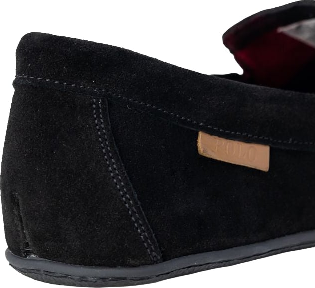Ralph Lauren Black Faux Fur Slippers