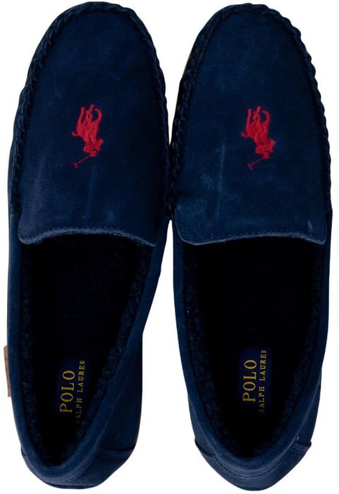 Ralph Lauren Blue Faux Fur Slippers