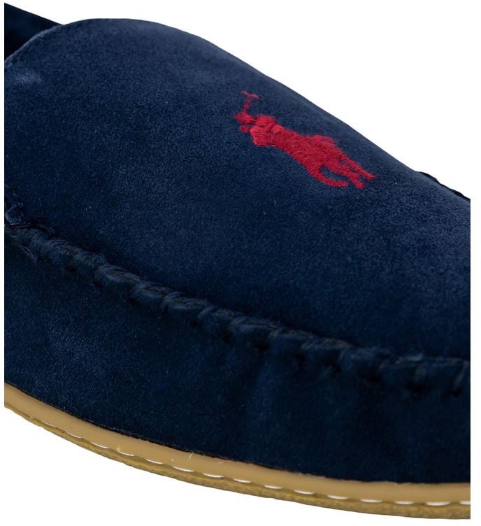 Ralph Lauren Blue Faux Fur Slippers
