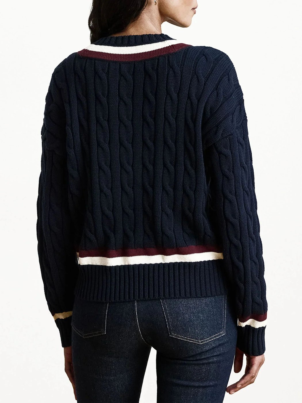 Blue Gassed Cotton Pullover Sweater