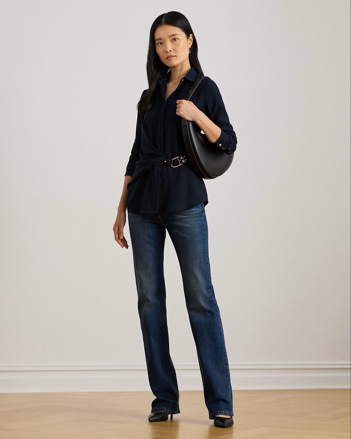 Navy Blue Kreshay Recycled Blouse Shirt