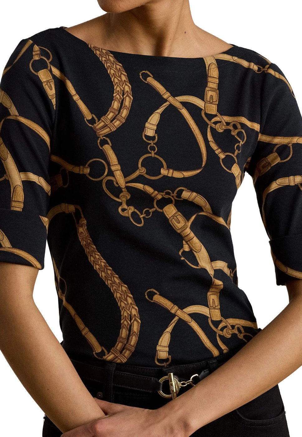 T-Shirts And Polos Black/Tan