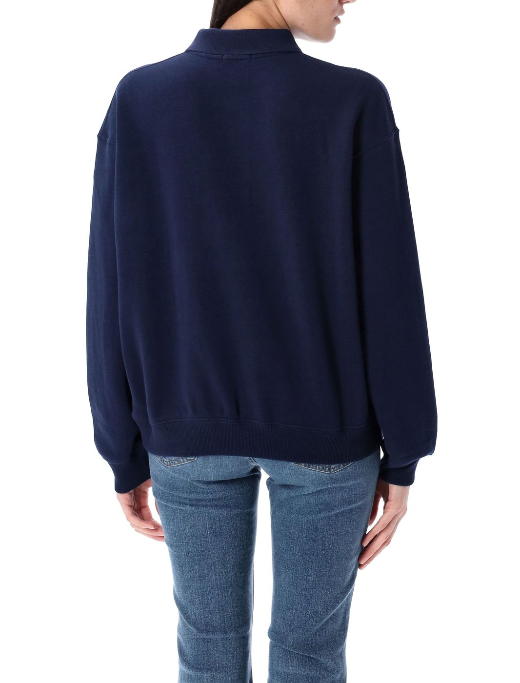Polo Collar Cotton Sweatshirt