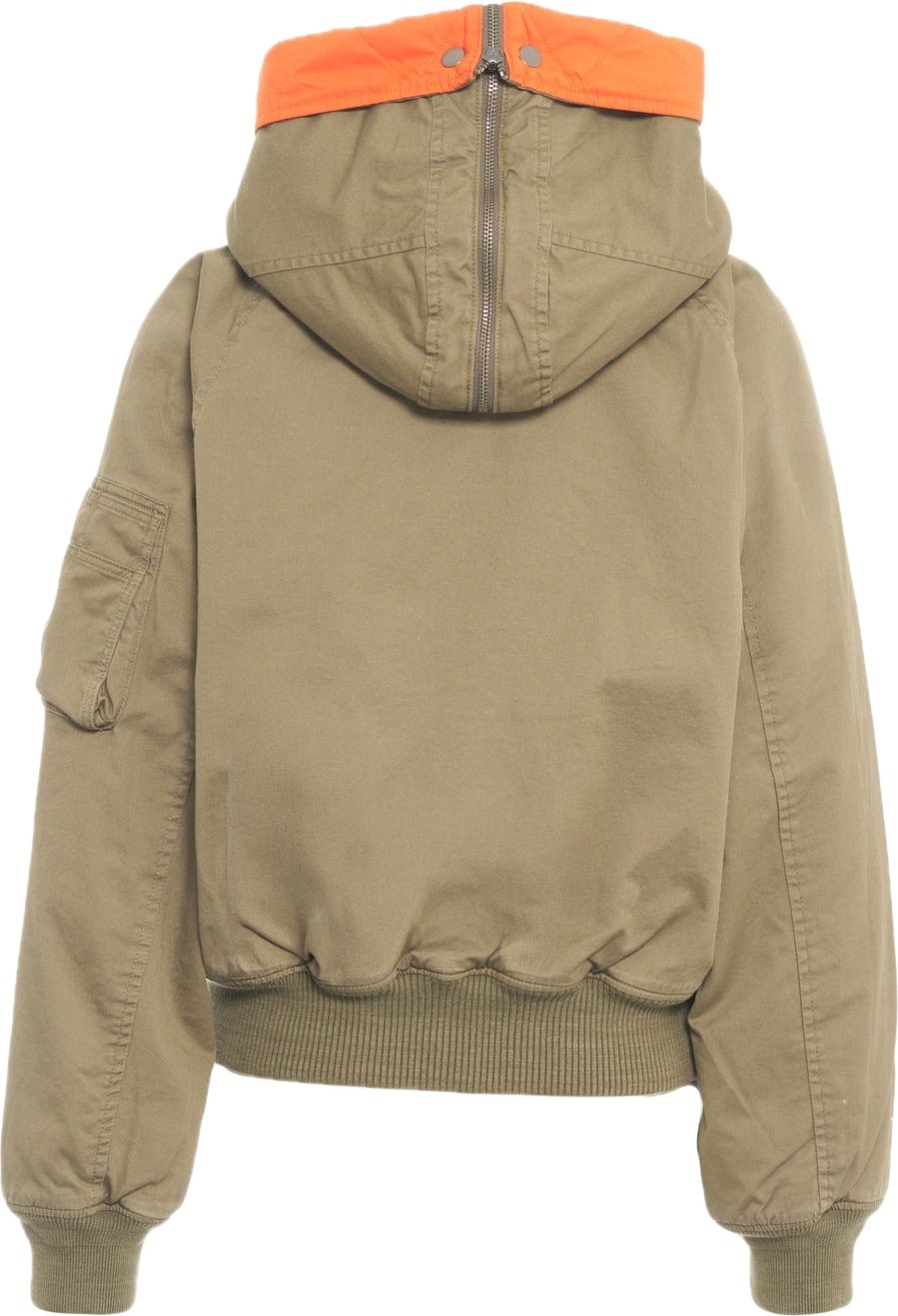Bomber jacket with fur hood