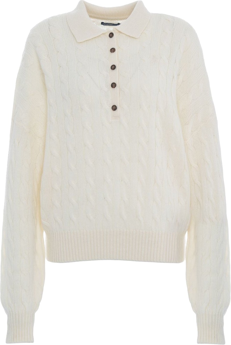 Polo collar sweater