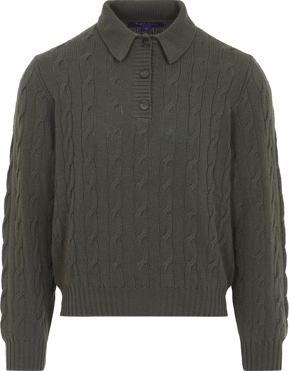 Ralph Laurent Collection Cable-Knit Polo Sweater