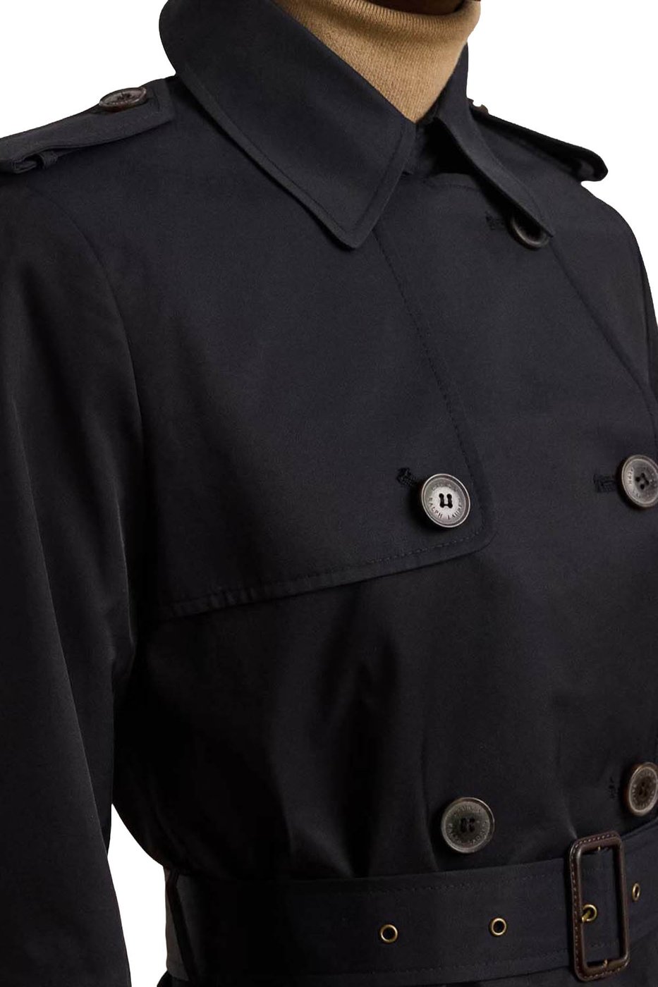 Navy Blue Double Breasted Lined Coat