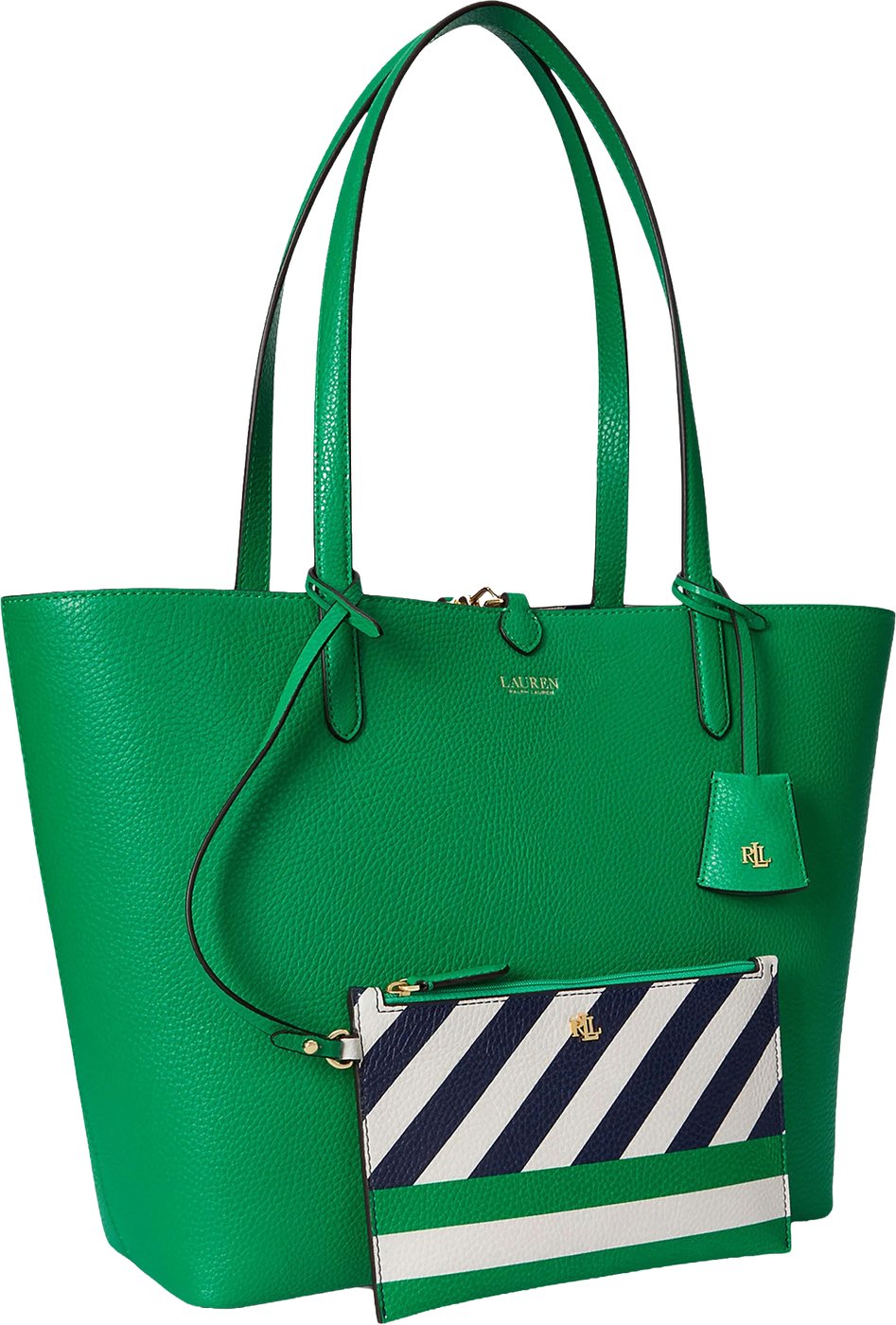 Green Reversible Polyurethane Tote Bag