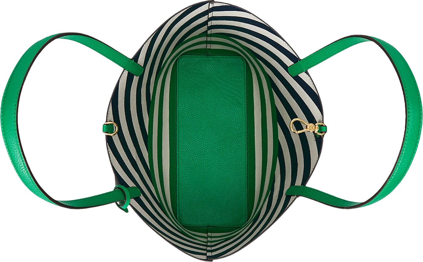 Green Reversible Polyurethane Tote Bag