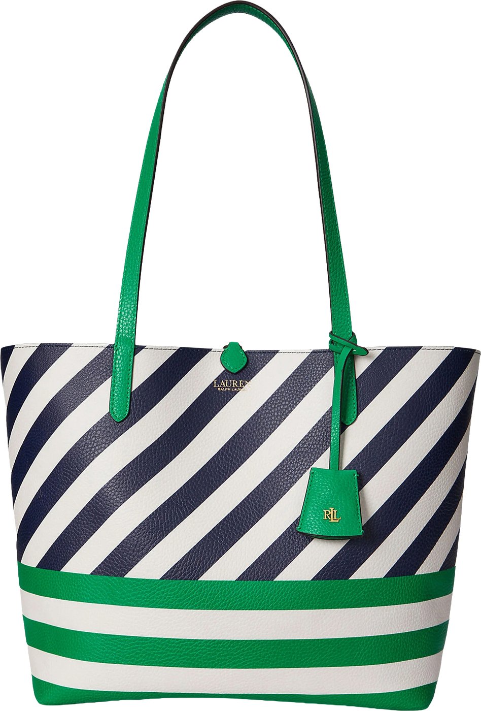 Green Reversible Polyurethane Tote Bag