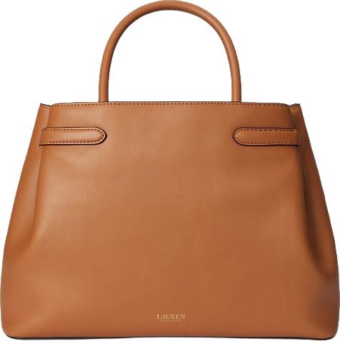 Brown Smooth Leather Satchel Bag