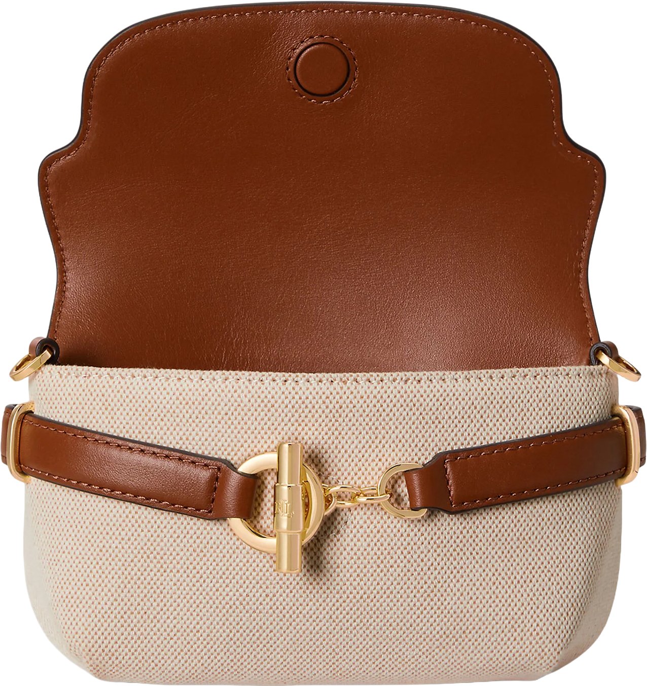 Structured Shoulder Bag with Smooth Leather Flap