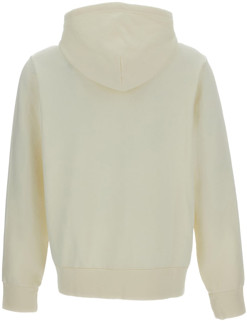 Embroidered Cotton Zip Hoodie with Drawstring Closure