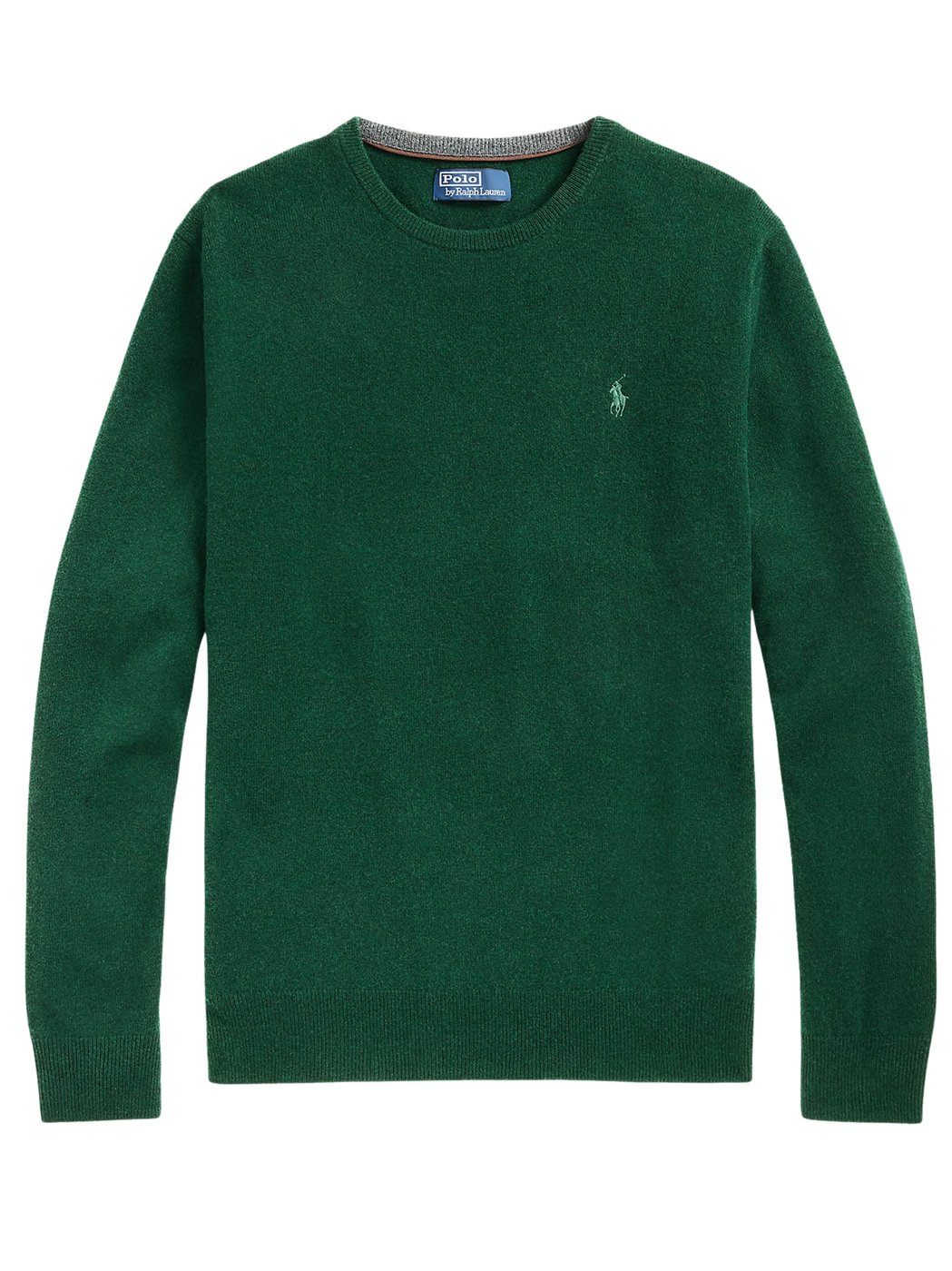 Classic Crew Neck Sweater With Embroidered Logo Detail