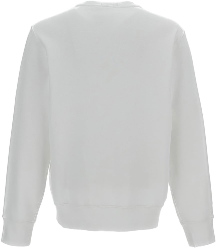 White Printed Crewneck Sweatshirt