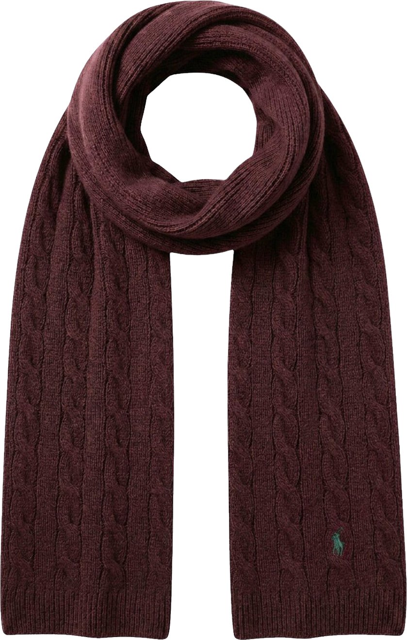 Scarf with logo embroidery