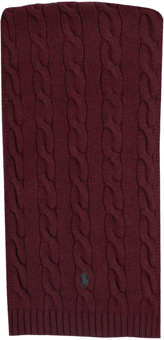 Scarf with logo embroidery