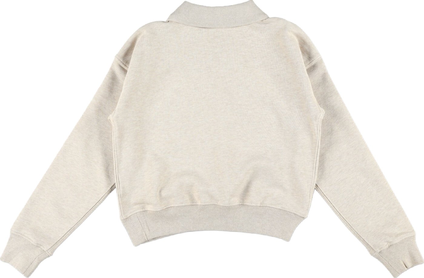 Polo Fleece Crop Flag Beige