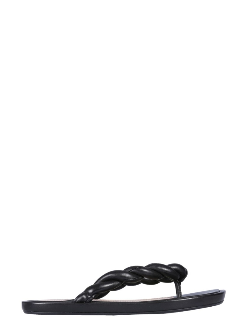 Leather Slide Sandals