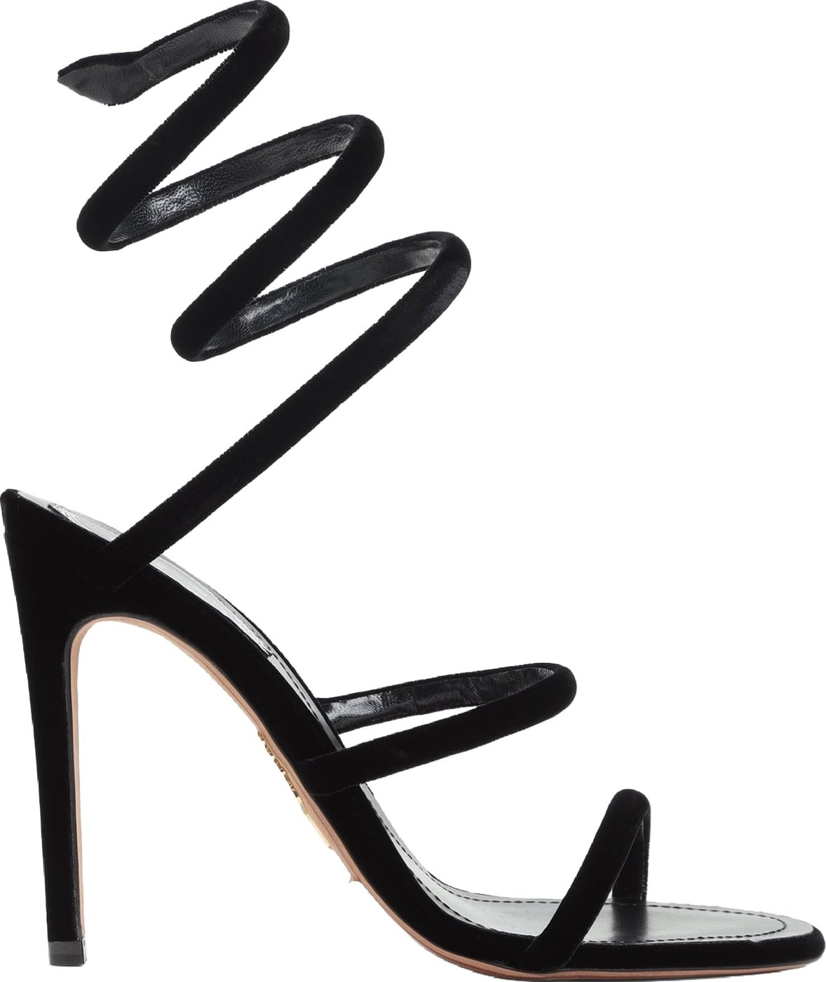 René Caovilla Velvet Snake Sandals