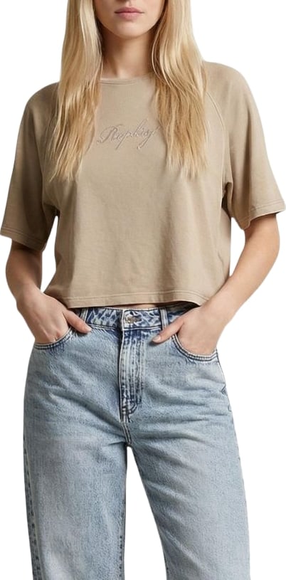 Replay Beige Cotton T-Shirt