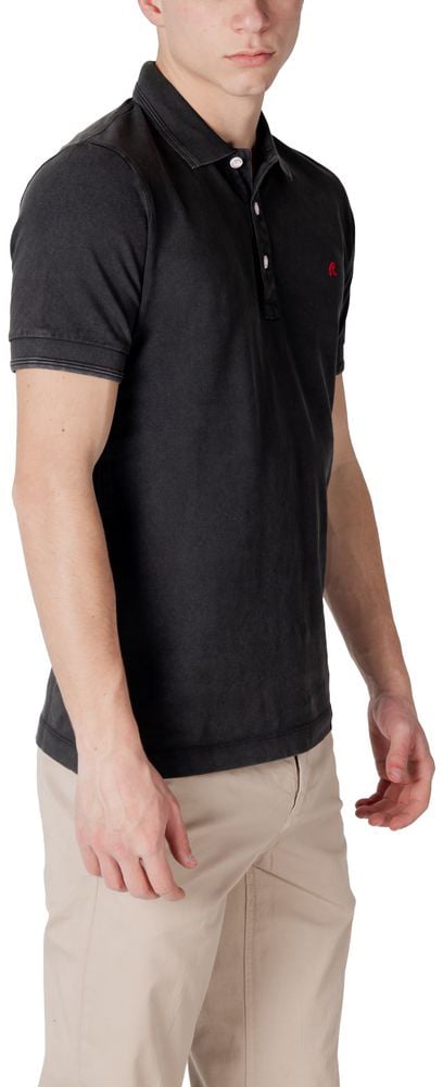 Replay Black Cotton Polo Shirt