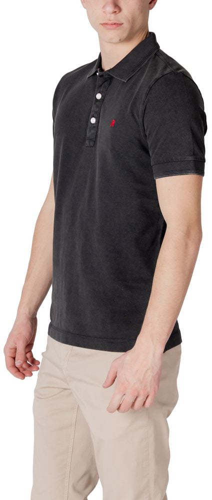 Replay Black Cotton Polo Shirt