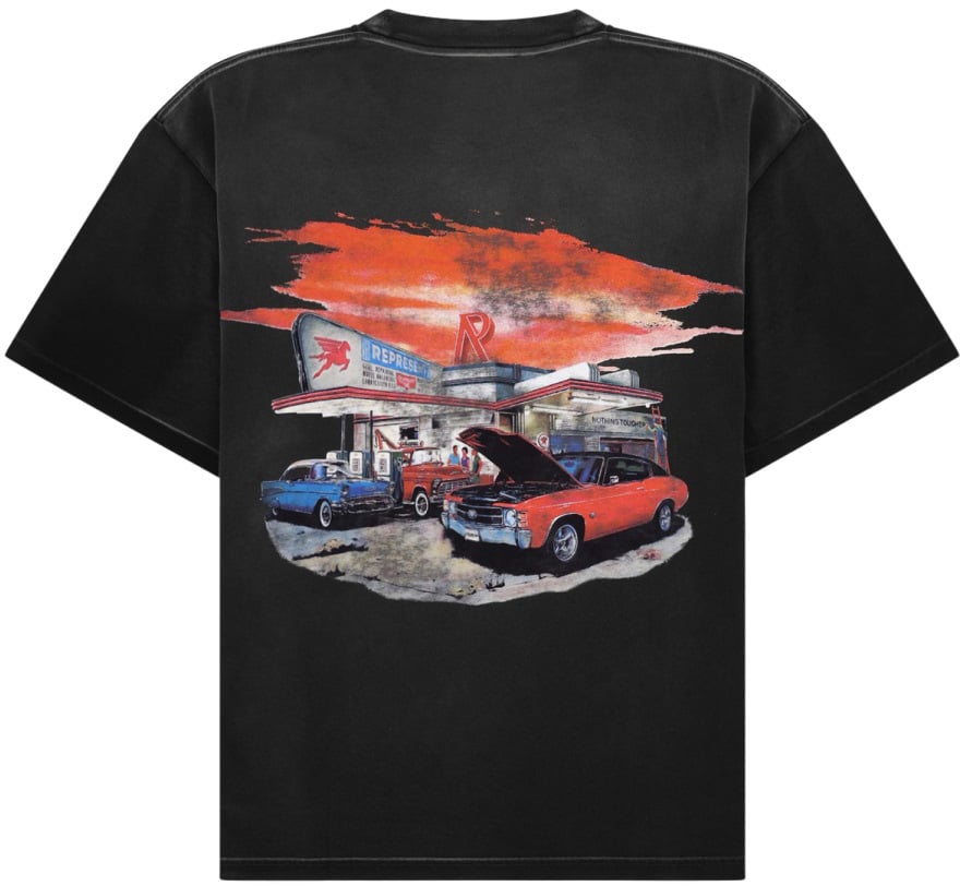 T-SHIRT CON STAMPA "24 HOUR SERVICE"