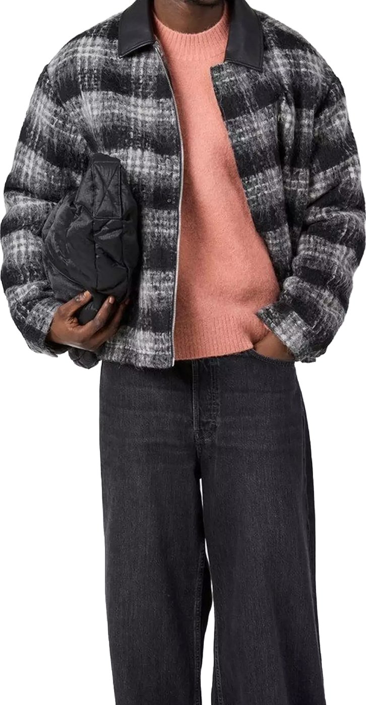 Logo Flannel Check Overshirt Jacket