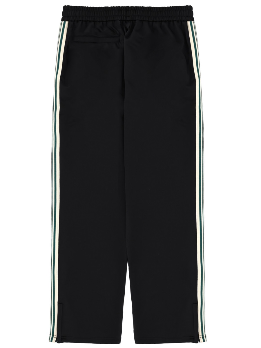 Black Side Stripes Tapered Slits Jogger Pants