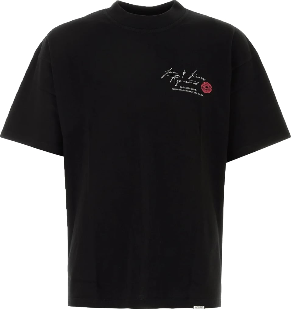 Represent Love And Kisses Men's Cotton T-Shirt Black