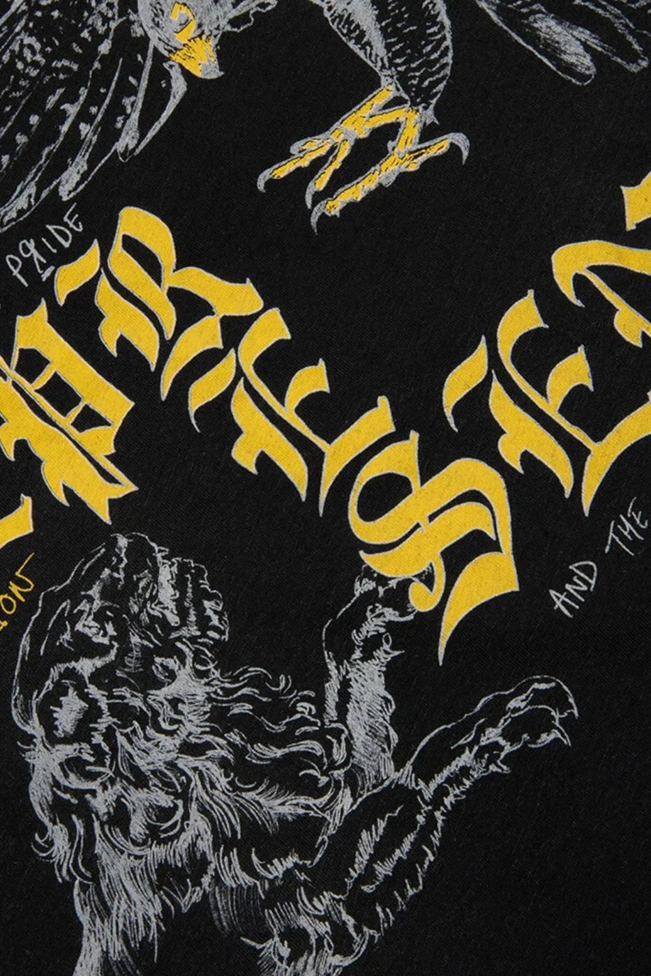 Represent Enemy Men's Cotton T-Shirt Black Yellow